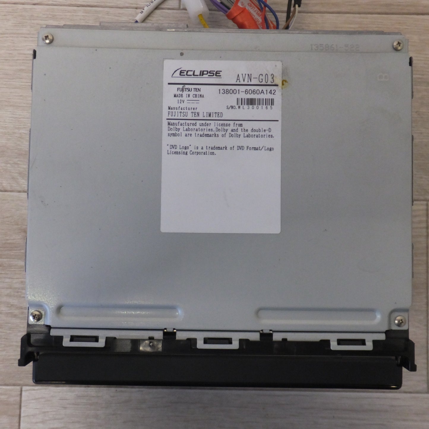 [送料無料] 現状品★富士通テン イクリプス ECLIPSE メモリーナビゲーション AVN-G03(1★