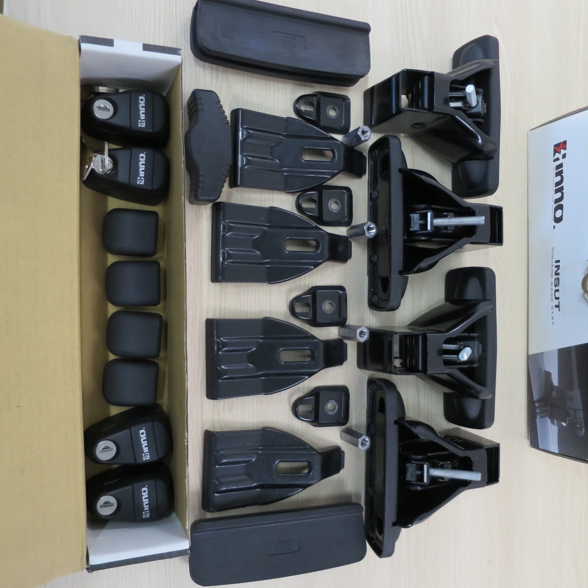 鍵付き☆inno. カーメイト スクエアベースステー INSUT システム キャリア & ウィンター キャリア 取付 フック セット K320 イノー カー パーツ☆ [送料無料]