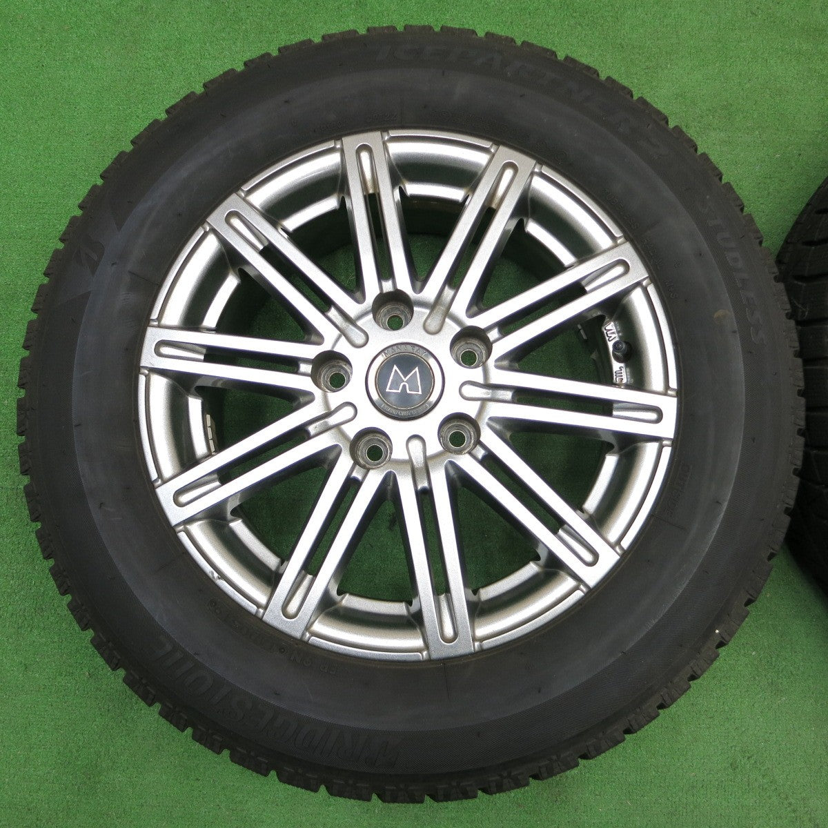 *送料無料* バリ溝！キレイ！9分★スタッドレス 195/65R15 ブリヂストン アイスパートナー2 MANARAY マナレイ 15インチ PCD114.3/5H★4061803ナス