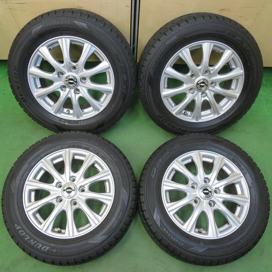 バリ溝！キレイ！9.5分★スタッドレス 195/65R15 ダンロップ DSX-2 AXEL アクセル 15インチ PCD114.3/5H★5051305イス