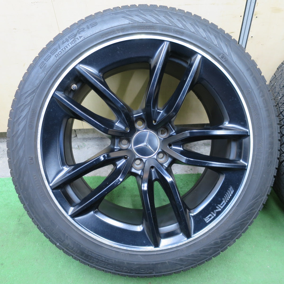 センサー付！22年★ベンツ GT43 GT53 GT63 純正 AMG 255/45R19 285/40R19 スタッドレス ノキアン タイヤ ハッカペリッタ R5 EV 19インチ PCD112/5H★6032702ナス