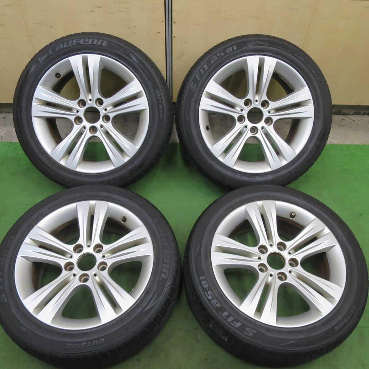 キレイ！23年★BMW F30 3シリーズ 純正 225/50R17 ラウフェン FIT as-01 17インチ PCD120/5H★6021901TTノ