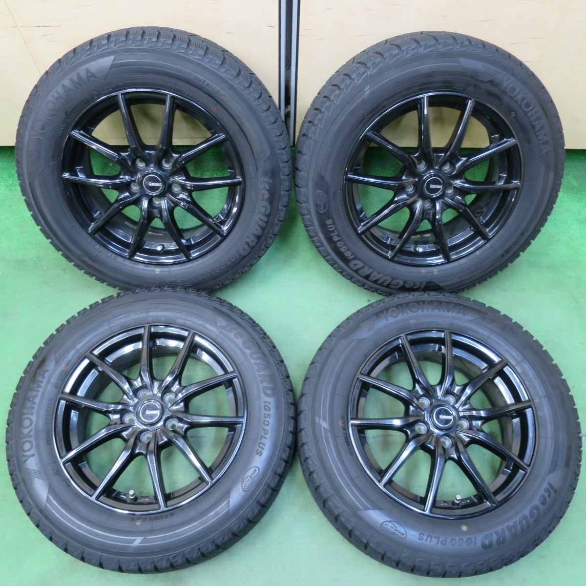 バリ溝！9分★プリウス 等 195/65R15 スタッドレス ヨコハマアイスガード iG50 プラス G.Speed Gスピード 15インチ PCD100/5H★5040804イス