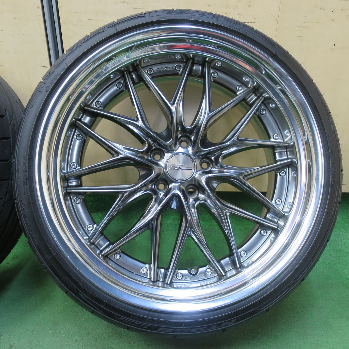 バリ溝！24年！キレイ！ほぼ10分★WORK SCHWERT QUELL SWM-SR 245/35R21 ニットー NT555 G2 21インチ ワーク シュバート クヴェル PCD114.3/5H★5071608イノ
