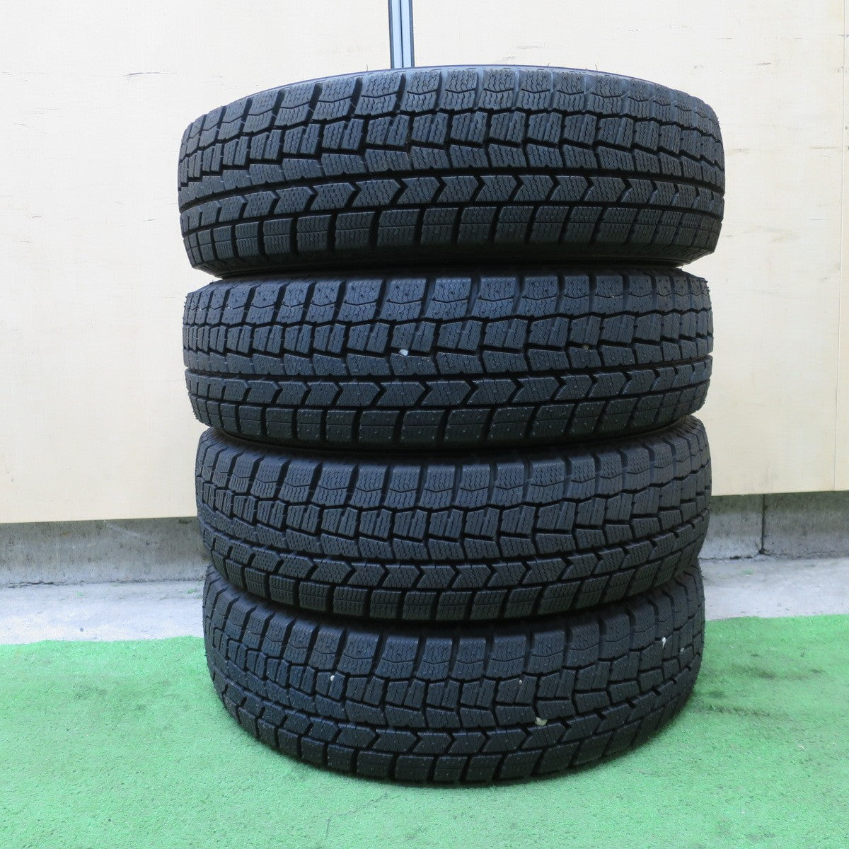 ほぼ未使用！24年★スタッドレス 155/70R12 ダンロップ ウインターマックス WM02 タイヤ 12インチ モコ ライフ プレオ アトレー ミラ 等★6042702NGスタ