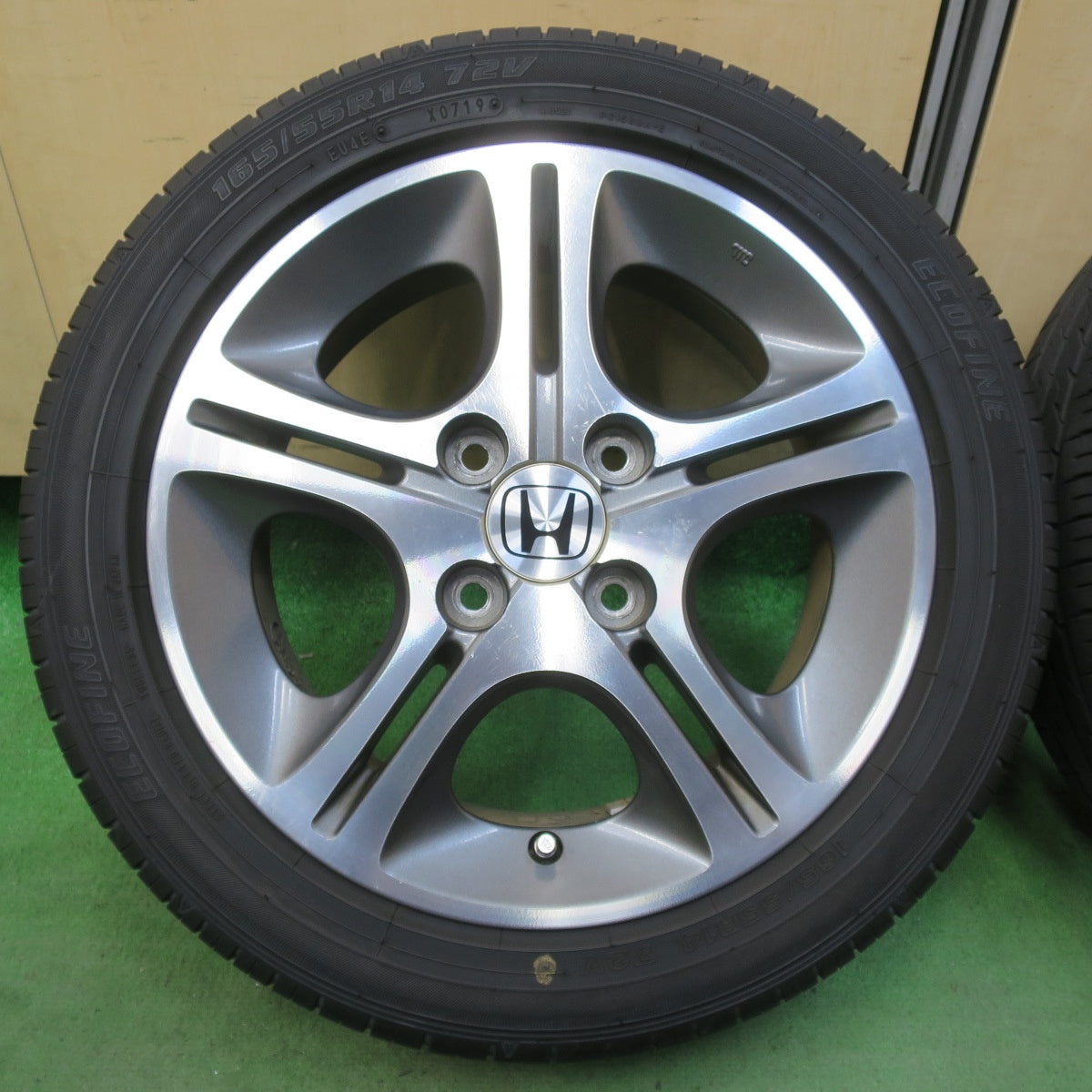 4本価格★ホンダ JB5 ライフ ディーバ 純正 165/55R14 エコファイン ECOFINE 14インチ PCD100/4H★5050203イノ