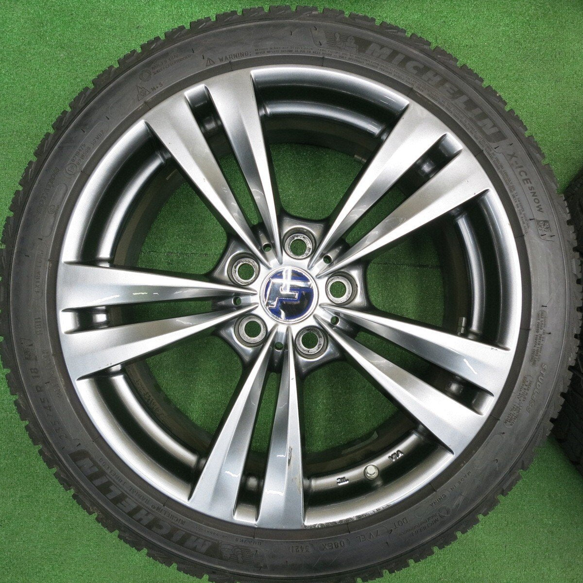 バリ溝！21年！9分★Lehrmeister L-F LOUNGE 235/45R18 スタッドレス ミシュラン X-ICE SNOW レアマイスター L-Fラウンジ 18インチ PCD114.3/5H★4122001TNス