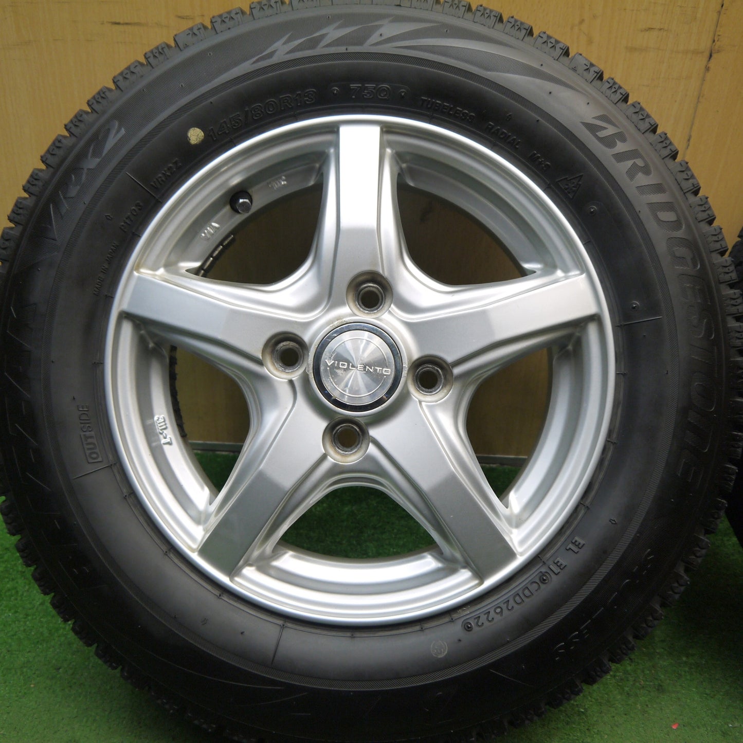 4本価格！22年★スタッドレス 145/80R13 ブリヂストン ブリザック VRX2 VIOLENTO JS ヴィオレント 13インチ PCD100/4H★5090101Hス