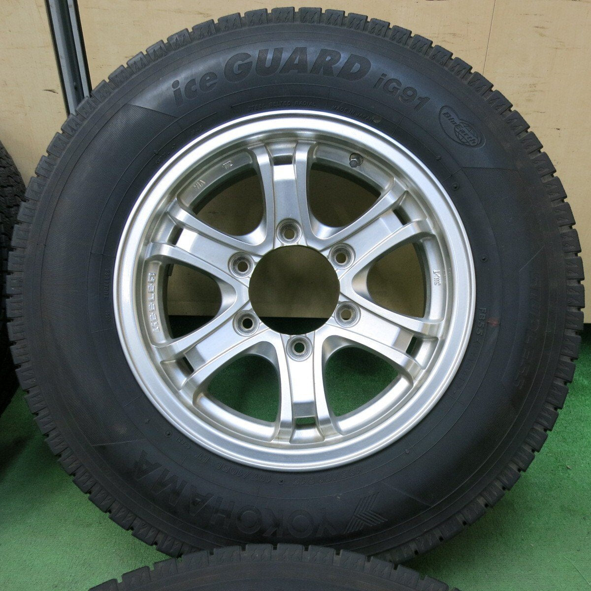 バリ溝！9分★KEELER 195/80R15 107/105L スタッドレス ヨコハマ アイスガード iG91 キーラー 15インチ PCD139.7/6H★5032510SYス