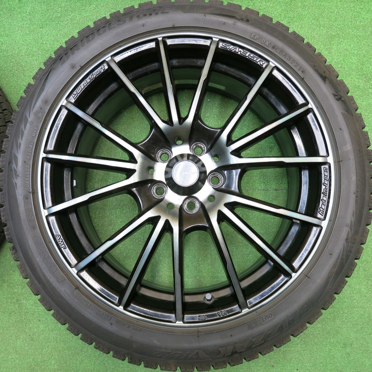 バリ溝！21年！9.5分★86 BRZ 等 wedsSport SA-35R AMF 215/45R17 スタッドレス ブリヂストン ブリザック VRX2 17インチ ウェッズスポーツ PCD100/5H★5121104HAス