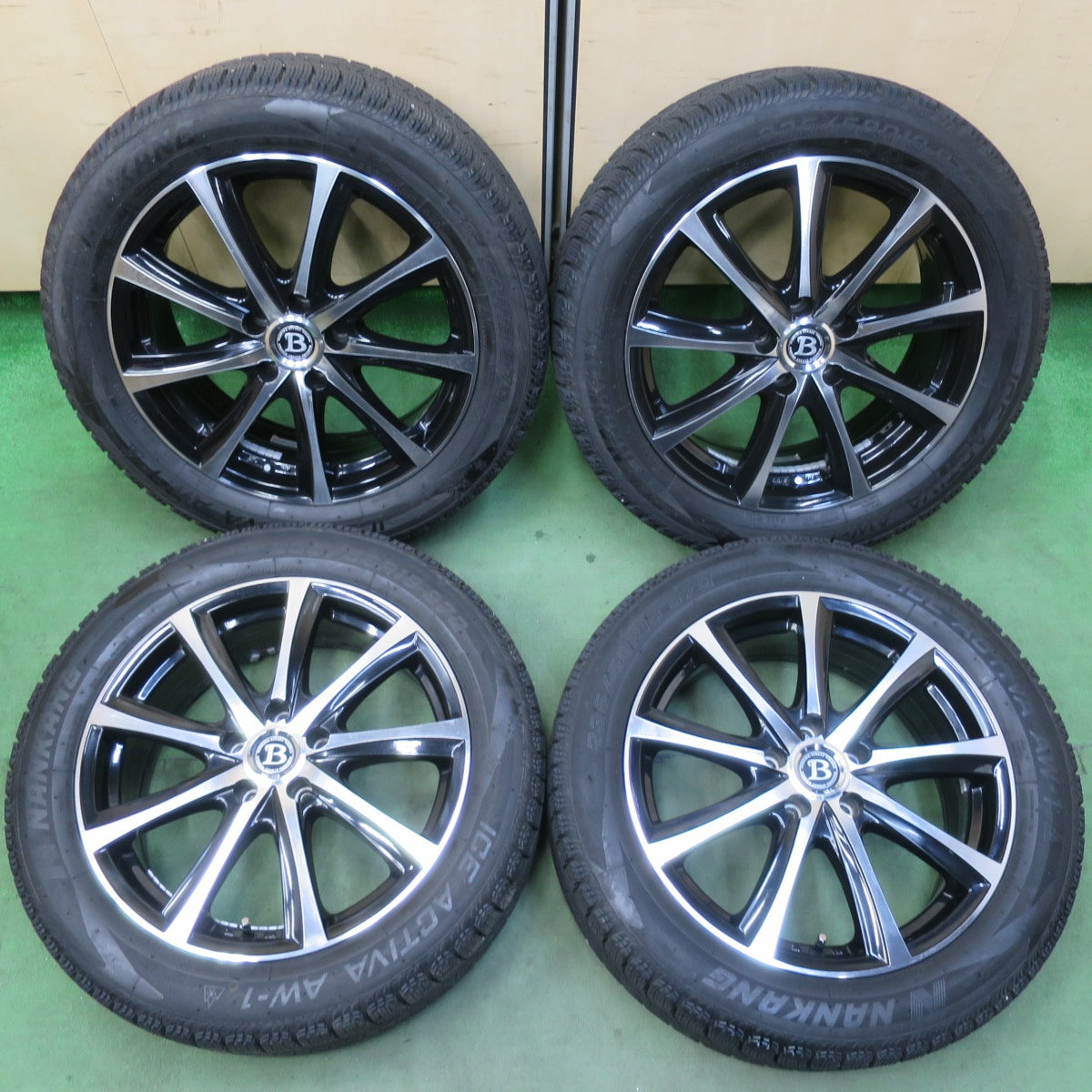 バリ溝！22年！9.5分以上★スタッドレス 235/50R18 ナンカン アイスアクティバ AW-1 WINNING STREET WHEELS 18インチ PCD114.3/5H★5122308イス