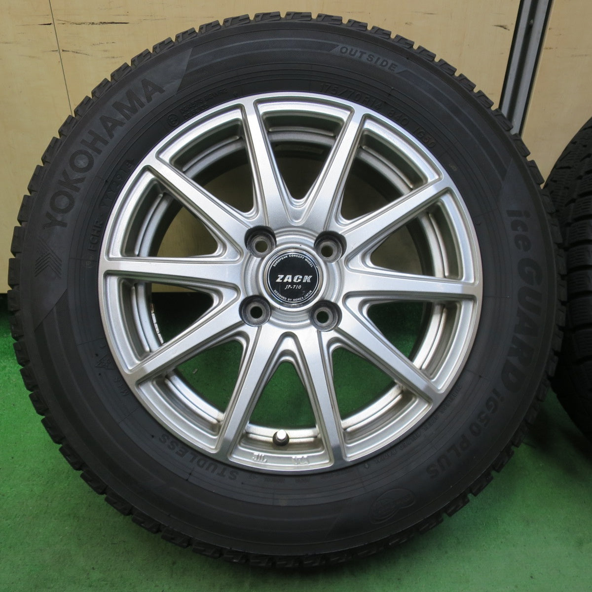 バリ溝！9.5分★スタッドレス 175/70R14 ヨコハマ アイスガード iG50 プラス ZACK JP-710 MONZA ザック 14インチ PCD100/4H★5051010イス