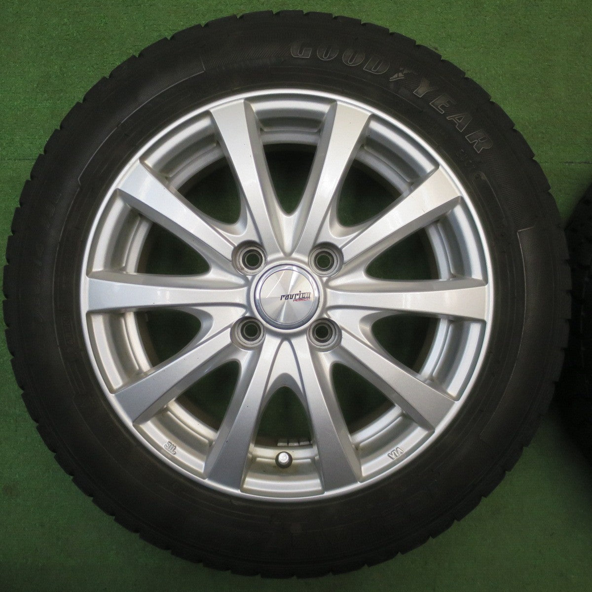 バリ溝！8.5分★スタッドレス 165/65R14 グッドイヤー アイスナビ7 ravrion RS01 ラブリオン 14インチ PCD100/4H★6032901NJス