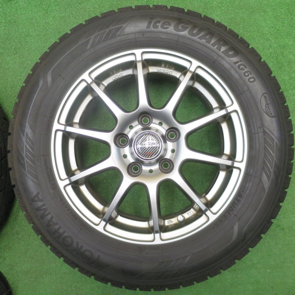 バリ溝！22年！キレイ！9分★スタッドレス 195/65R15 ヨコハマ アイスガード iG60 SCHNEIDER シュナイダー 15インチ PCD114.3/5H★5111104NJス