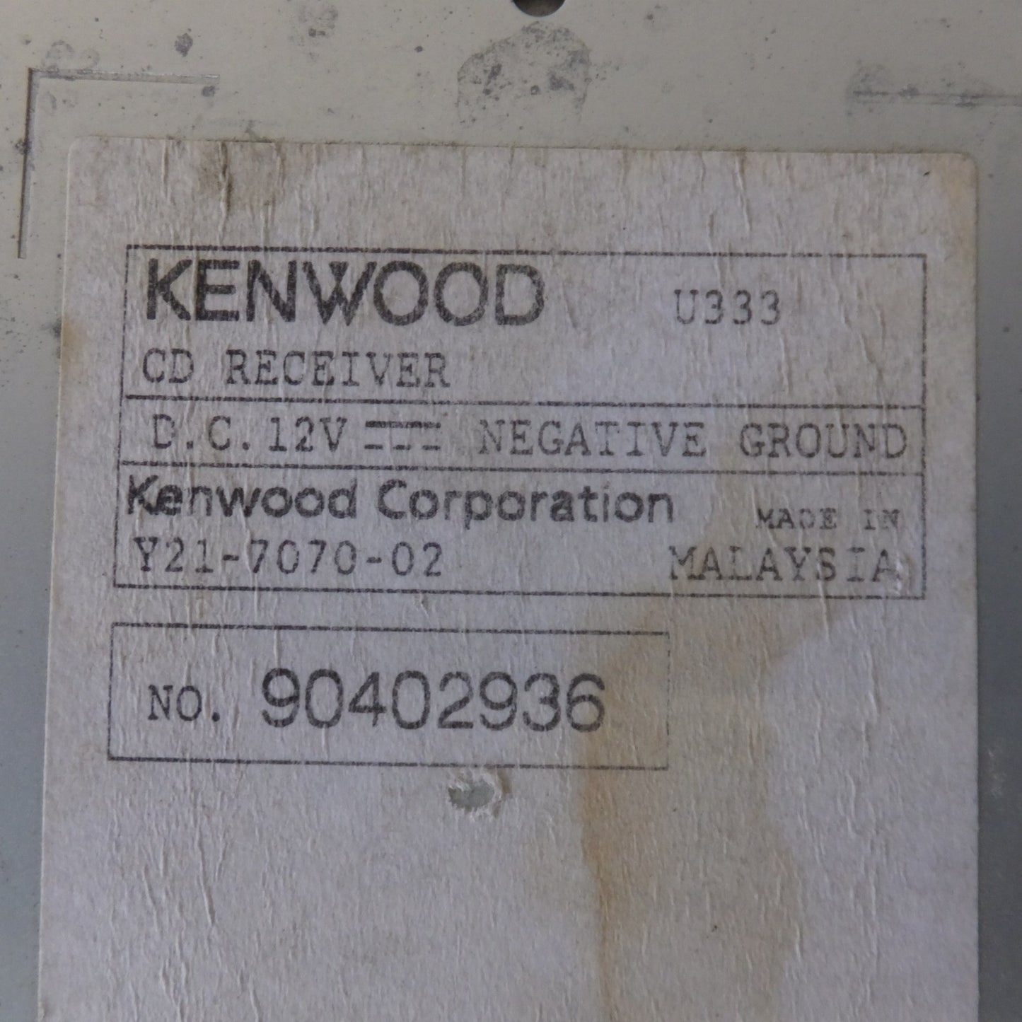 [送料無料] ★ケンウッド KENWOOD カーオーディオ 1DIN コンポ U333(53)★