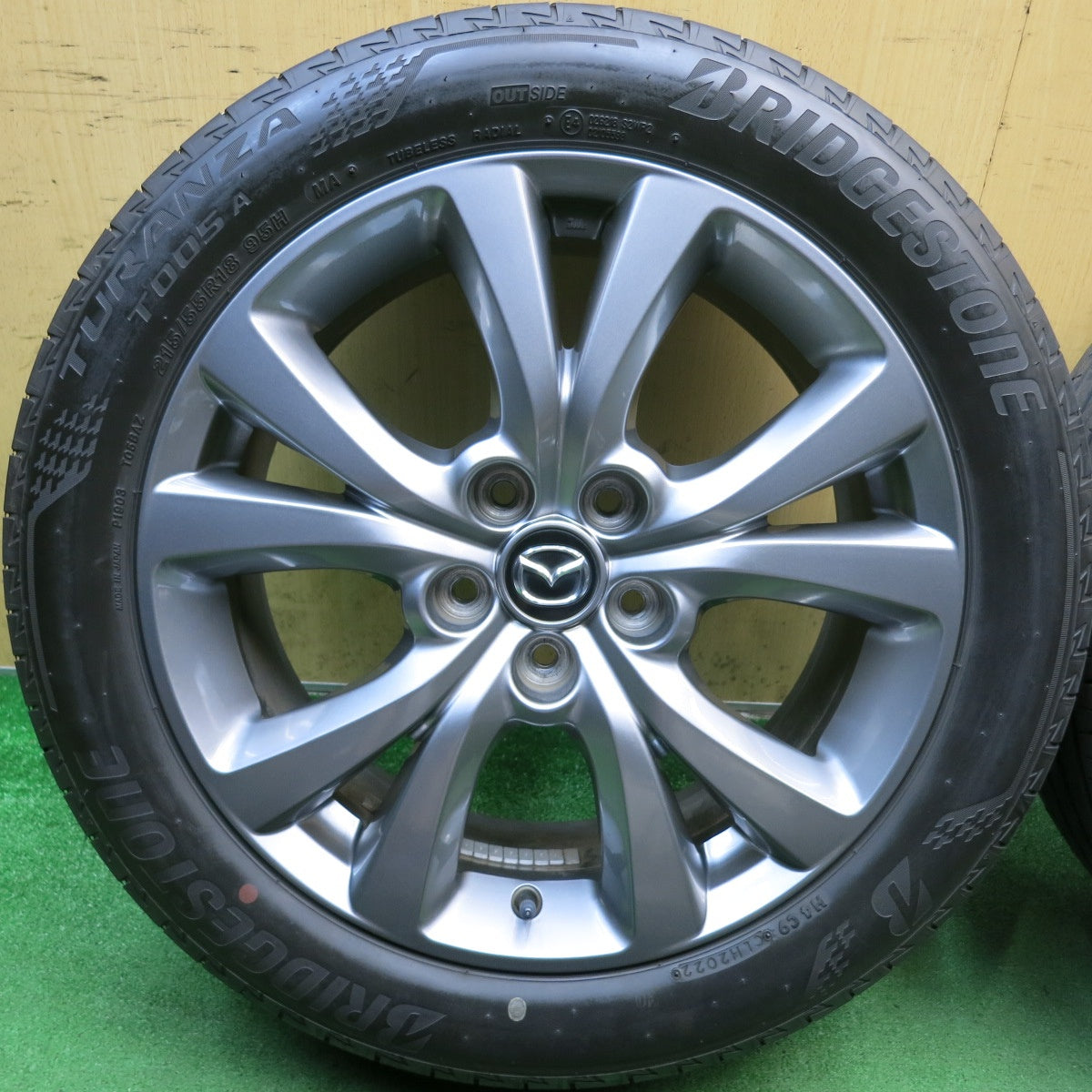 キレイ！22年◎マツダ CX-30 純正 215/55R18 ブリヂストン トランザ T005A CX30 18インチ PCD114.3/5H◎6091305HAノ