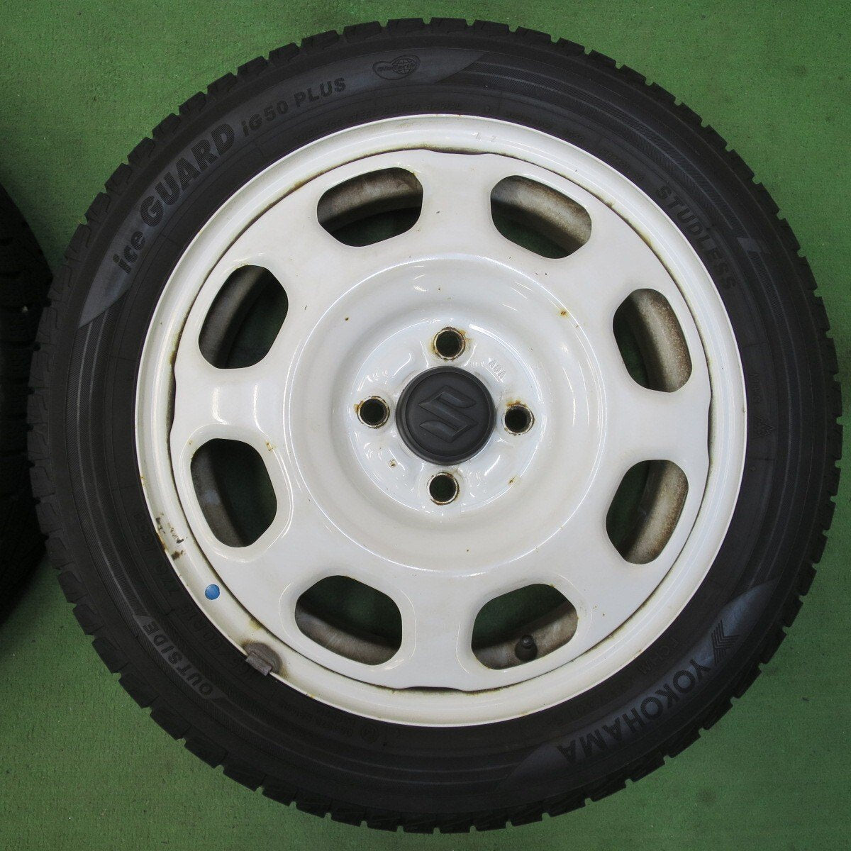 4本価格★スズキ ハスラー 純正 スチール 165/60R15 スタッドレス ヨコハマ アイスガード iG50 プラス 15インチ PCD100/4H★5032502イス