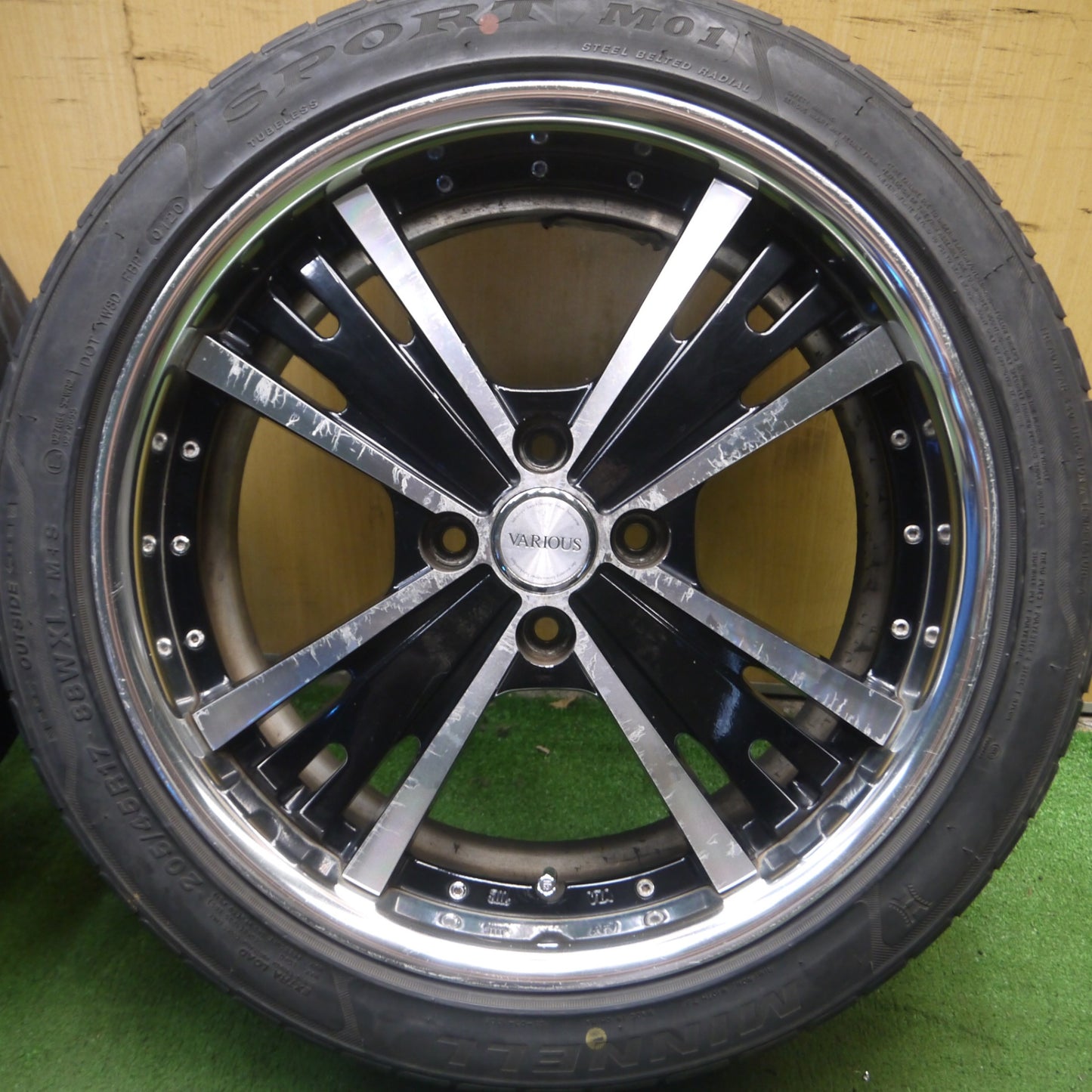 *送料無料* バリ溝！22年！9.5分★VARIOUS 205/45R17 215/35R17 ミンネル スポーツ M01 サイルン ATREZZO ZSR ヴァリエス PCD100/4H★4040104Hノ