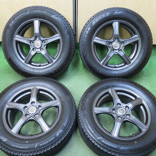 バリ溝！22年！キレイ！9.5分★スタッドレス 205/65R16 ブリヂストン ブリザック VRX3 TOPRUN トップラン 16インチ PCD114.3/5H★5092503TTス