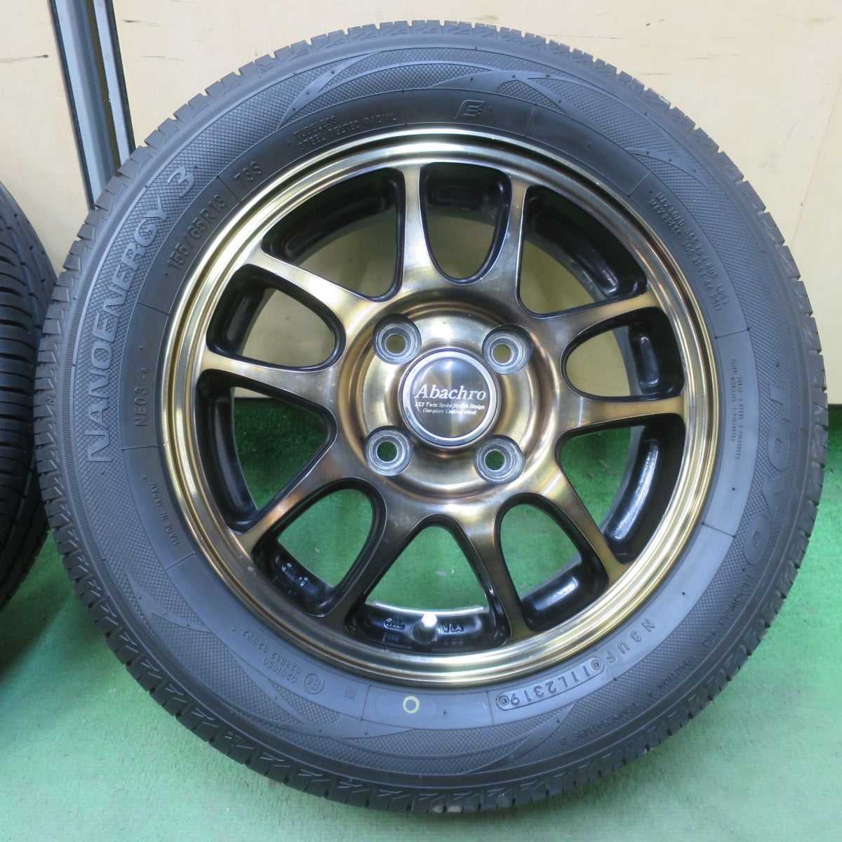 4本価格★155/65R13 トーヨー ナノエナジー3 MANARAY SPORT Abachro マナレイスポーツ アバクロ 13インチ PCD100/4H★6032410イノ
