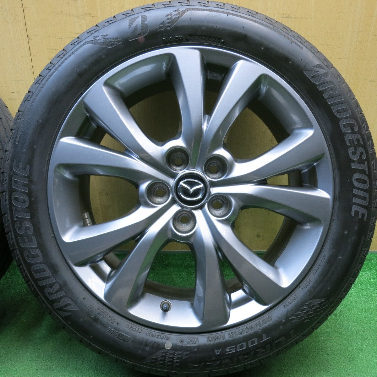 キレイ！22年◎マツダ CX-30 純正 215/55R18 ブリヂストン トランザ T005A CX30 18インチ PCD114.3/5H◎6091305HAノ