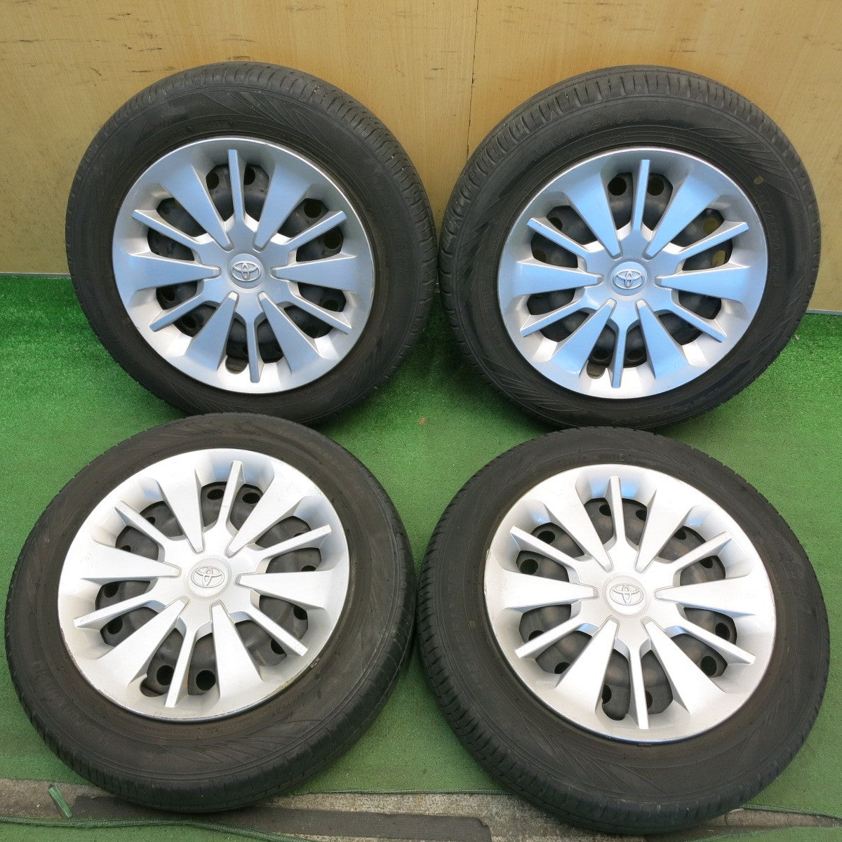 4本価格！24年◎トヨタ タンク ルーミー パッソ 等 純正 スチール 165/65R14 オートバックス Maxrun Efficia 14インチ PCD100/4H◎6082704HAノ