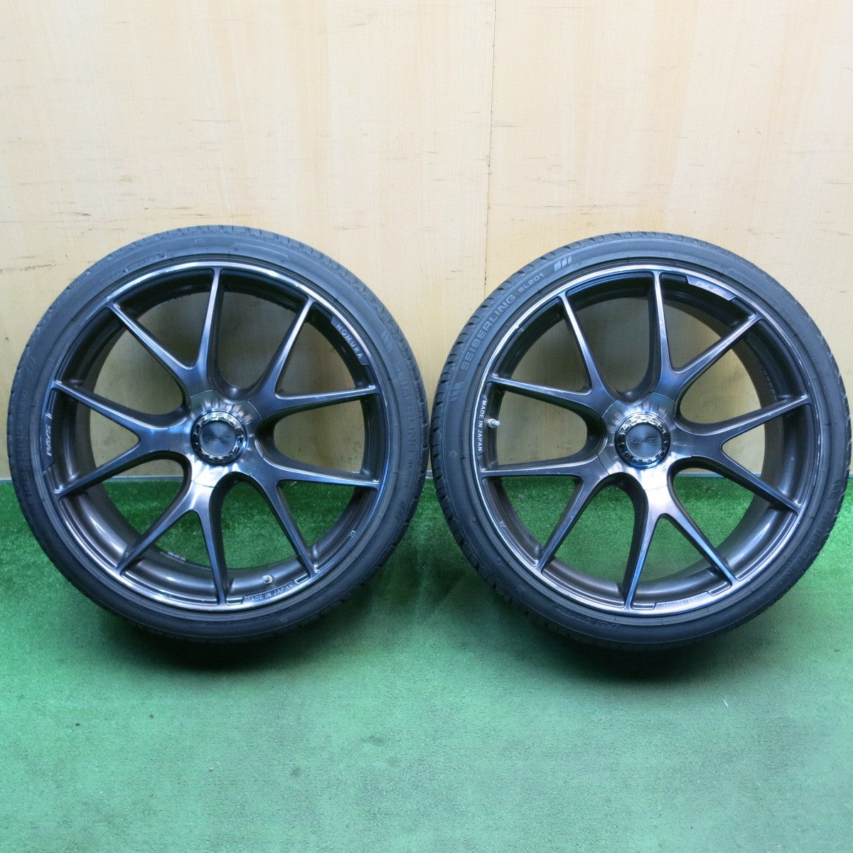 2本価格！23年◎RAYS HOMURA 2X5S 245/35R20 セイバーリング SL201 2×5S レイズ ホムラ 20インチ PCD114.3/5H◎6072907KKノ