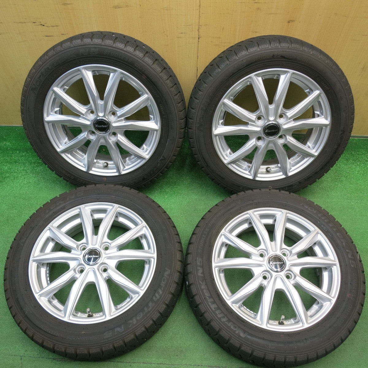 ほぼ未使用！24年！キレイ★スタッドレス 155/65R14 オートバックス ノーストレック N5 Exsteer エクスター 14インチ PCD100/4H★6040522HAス