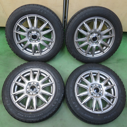 バリ溝！22年！キレイ！9分★スタッドレス 155/65R14 トーヨー ガリット GIZ VEMOTION Vエモーション 14インチ PCD100/4H★6033008イス