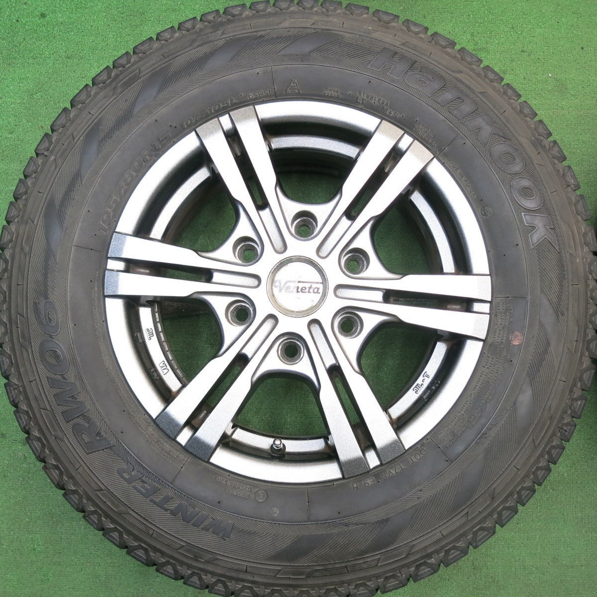 4本価格★ハイエース 等 195/80R15 107/105L スタッドレス ハンコック ウインター RW06 Veneta TS-06 ヴェネタ 15インチ PCD139.7/6H★5071307HAス