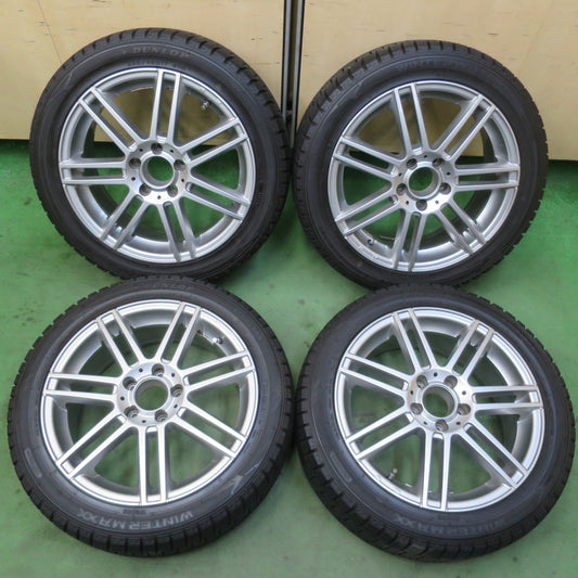 バリ溝！キレイ！9.5分★ベンツ 等 EUROTECH STAGE TW7 225/45R17 スタッドレス ダンロップ ウインターマックス WM02 ユーロテック 17インチ PCD112/5H★6030504イス
