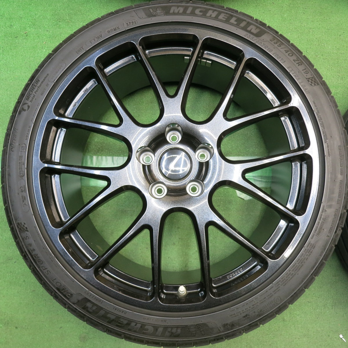 センサー付！4本価格◎レクサス ES 純正 TRD 鍛造 235/40R19 ミシュラン パイロットスポーツ4 S 19インチ PCD114.3/5H◎6092712HAノ