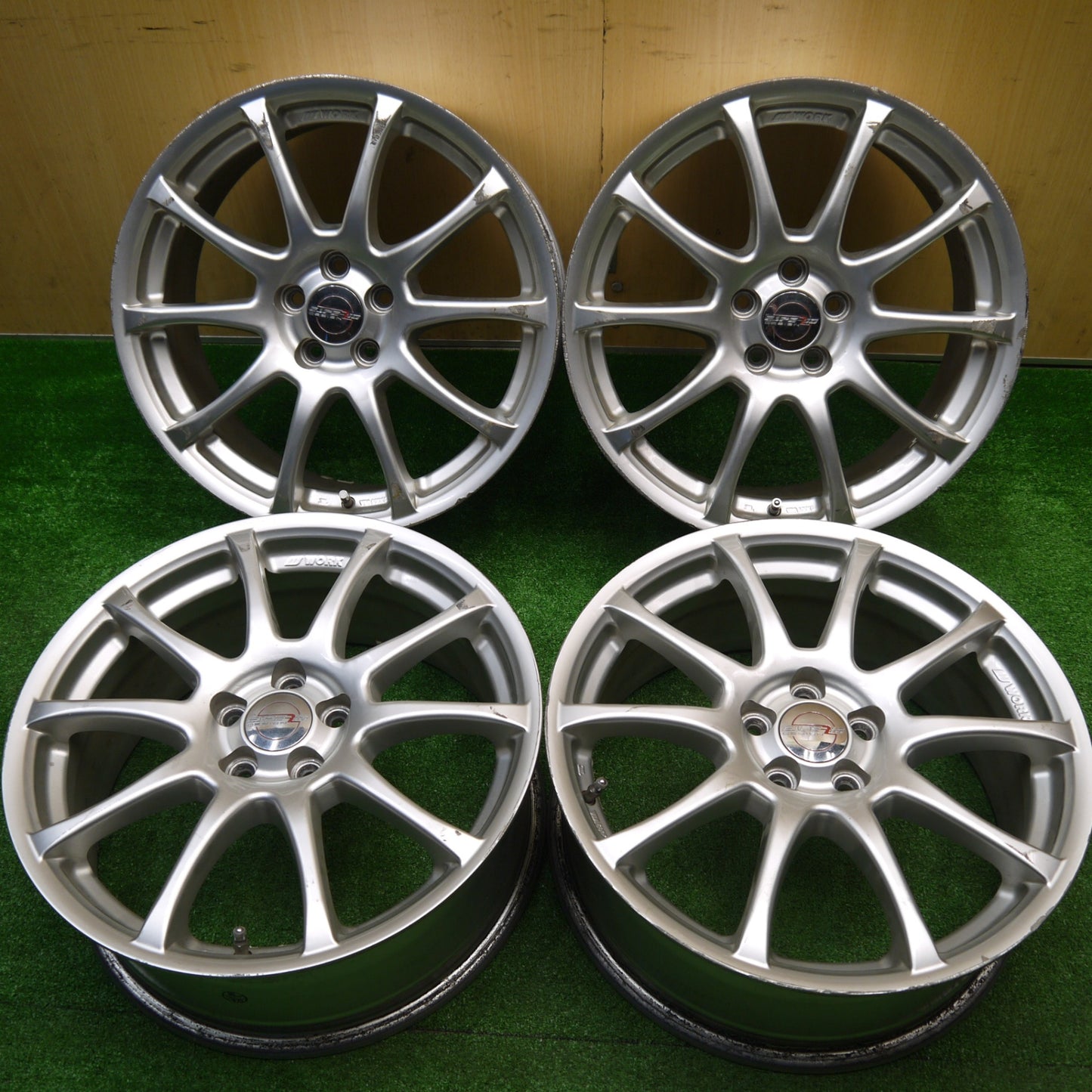 4本価格★プリウス 86 BRZ 等 WORK ESPERIO ワーク エスペリオ 17インチ ホイール 17×7JJ PCD100/5H★5102205Hホ