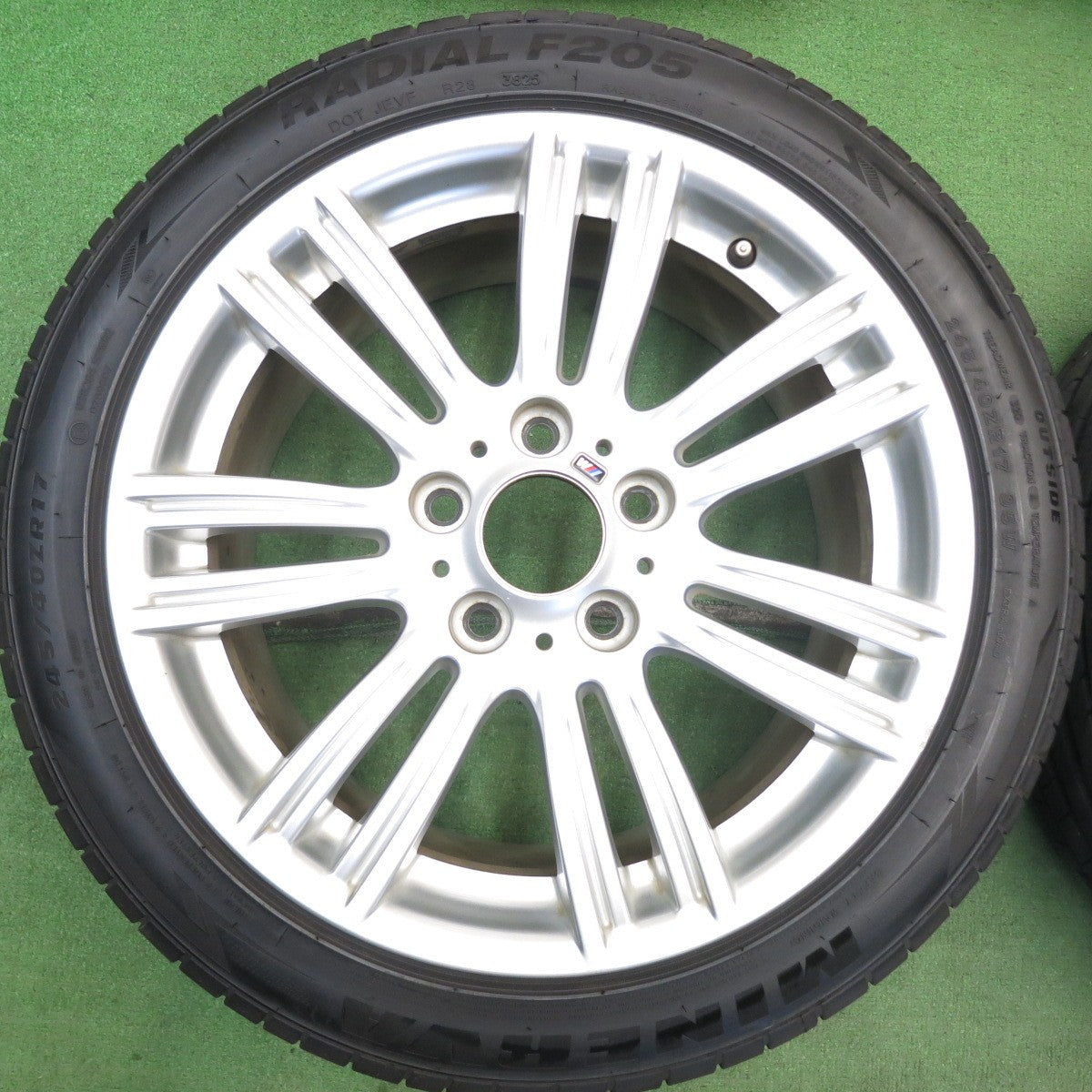 バリ溝！25年！9.5分◎BMW 1シリーズ F20 Mスポーツ 純正 スタースポーク スタイリング 383M 225/45R17 245/40R17 ミネルバ ラジアル F205 17インチ PCD120/5H◎6071806HAノ
