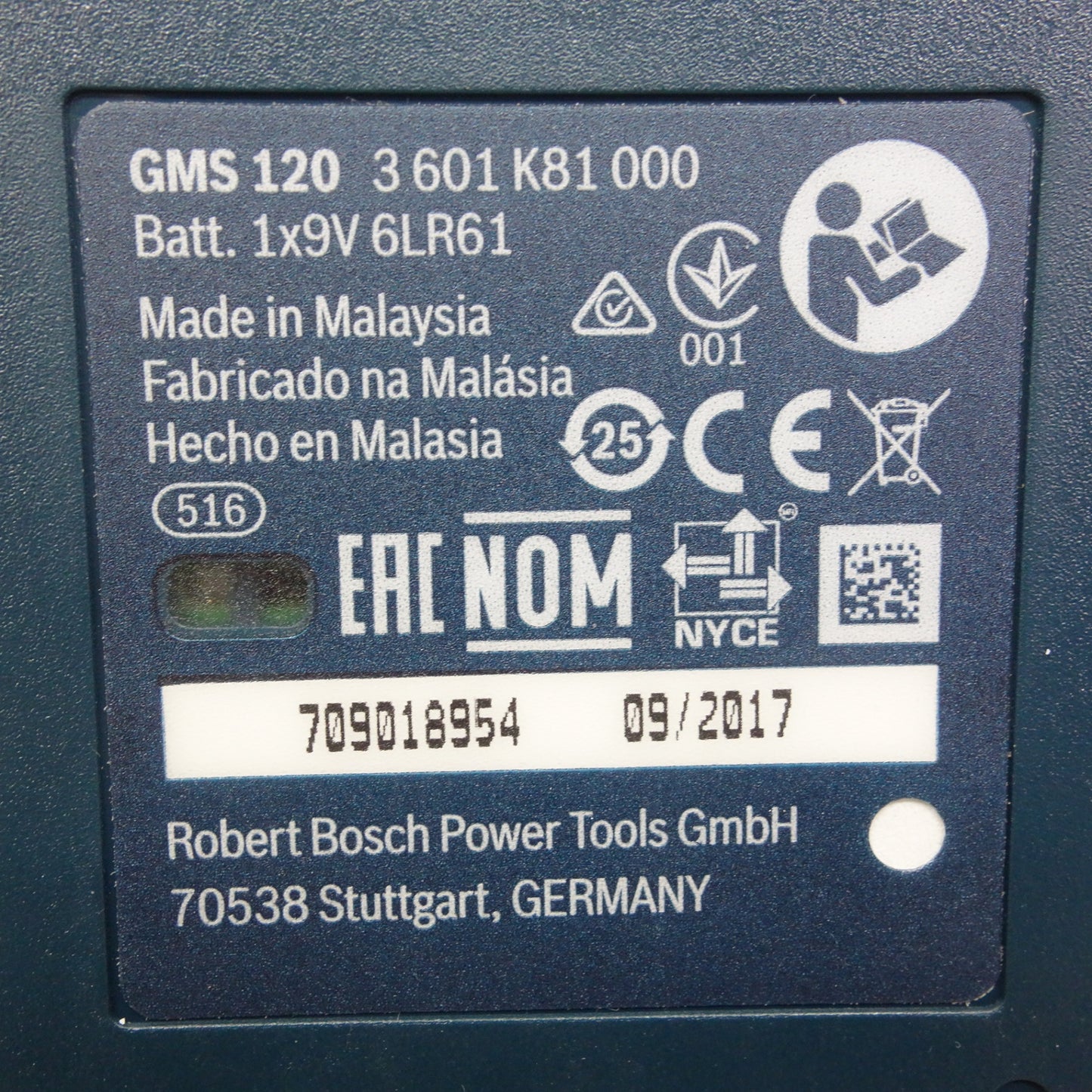 [送料無料] ☆ボッシュ デジタル 探知機 マルチ スキャナー GMS120 鉄筋 非鉄金属 通電線 間柱 同縁 壁面 壁裏 ケース 箱 付き Bosch☆