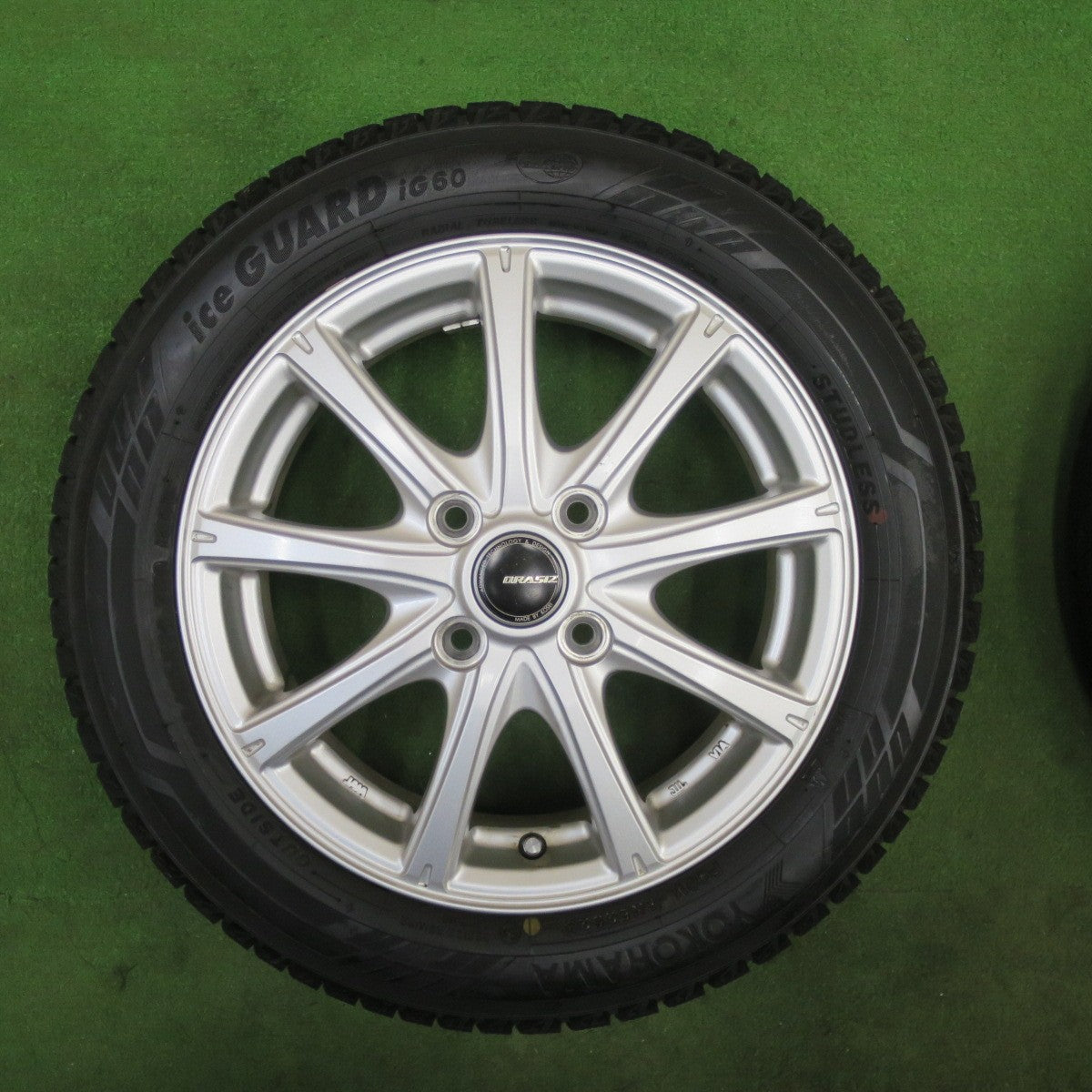 バリ溝！23年！キレイ！9.5分★スタッドレス 155/65R14 ヨコハマ アイスガード iG60 QRASIZ VS9 KOSEI クレイシズ 14インチ PCD100/4H★6022704TTス