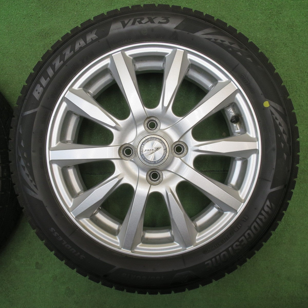 バリ溝！25年！キレイ！9.5分★スタッドレス 165/60R15 ブリヂストン ブリザック VRX3 JOKER ジョーカー 14インチ ソリオ ハスラー 等 PCD100/4H★6051204NJス