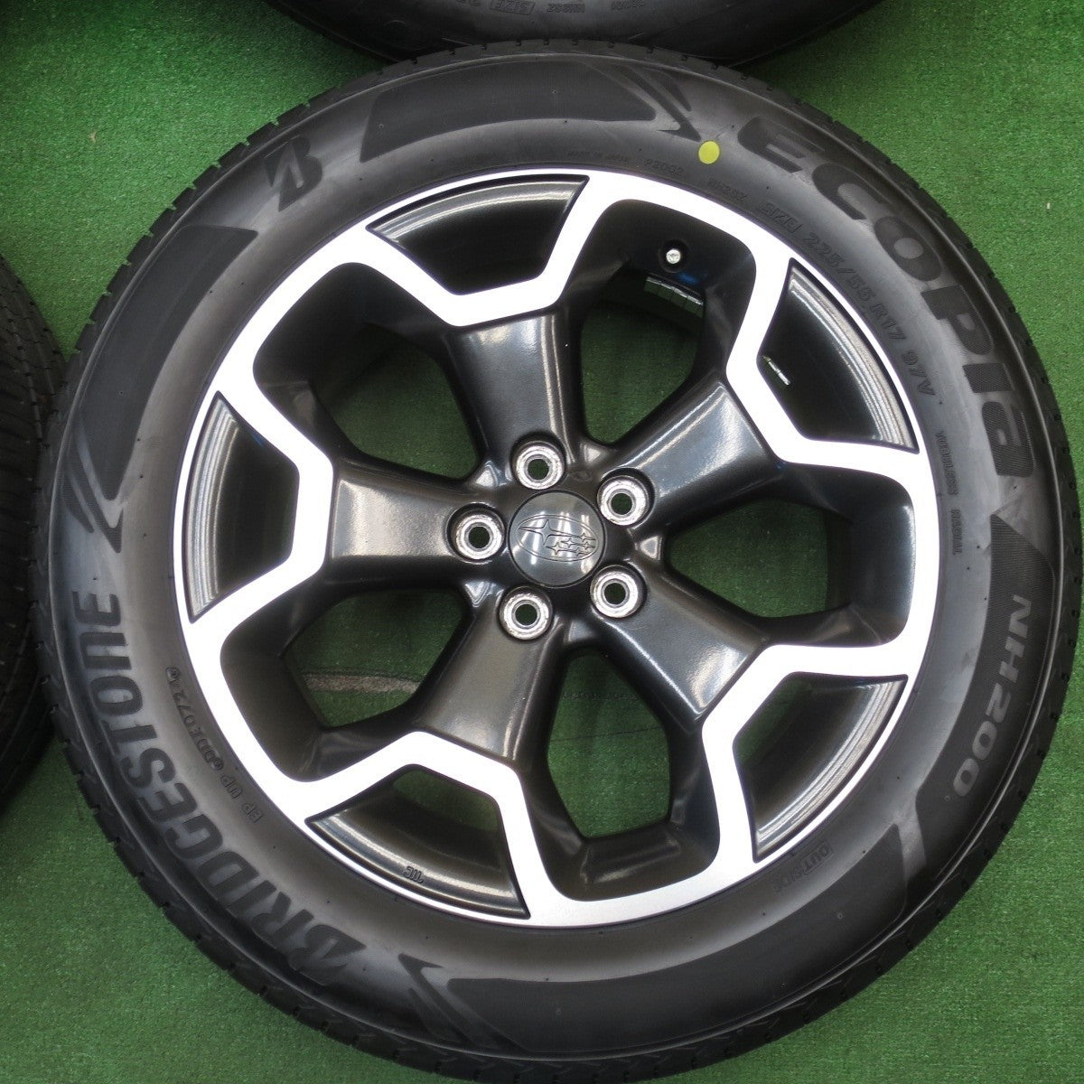 タイヤ未使用！24年！キレイ★スバル XV 純正 225/55R17 ブリヂストン エコピア NH200 17インチ PCD100/5H★5020103クノ