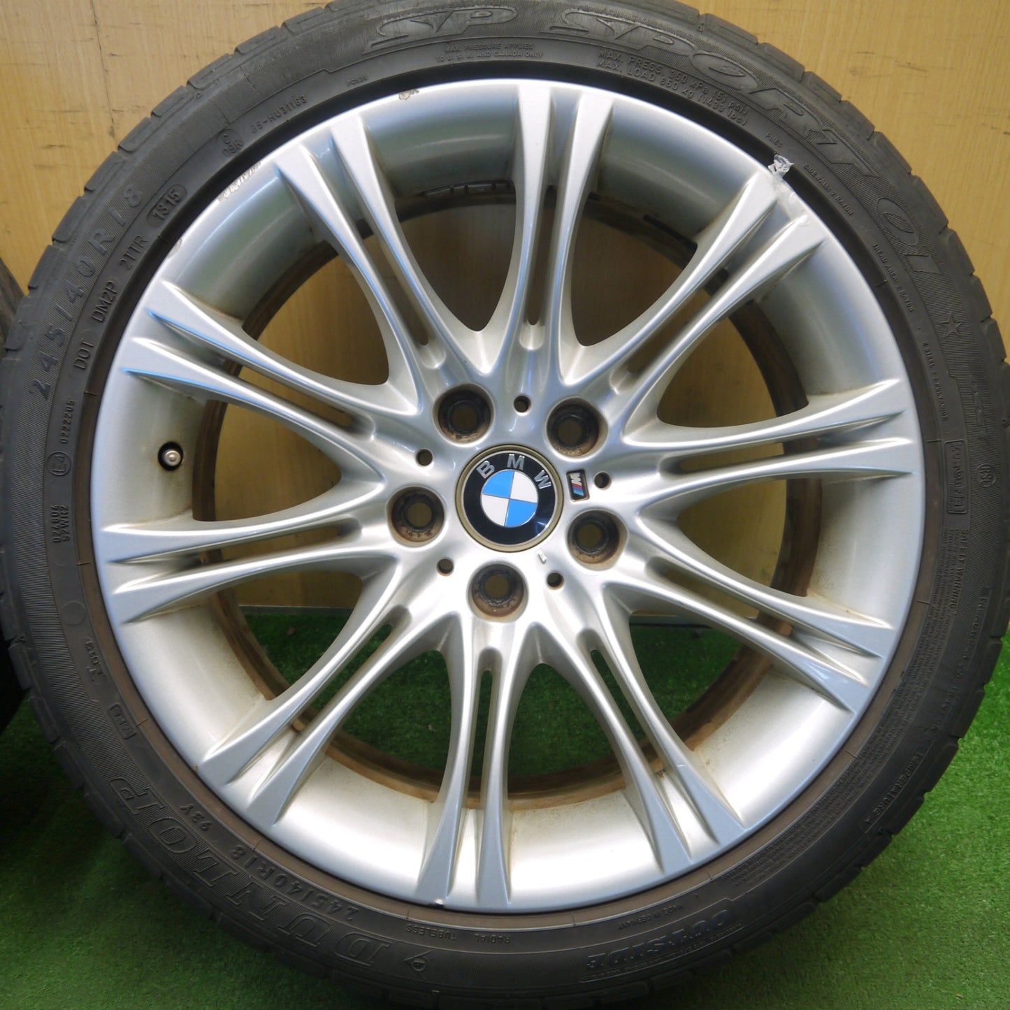 4本価格★BMW 5シリーズ E60 E61 Mスポーツ 純正 245/40R18 ダンロップ SPスポーツ 01 18インチ PCD120/5H★6032707Hノ