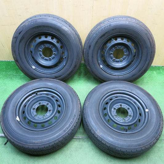 バリ溝！23年！9.5分◎トヨタ ハイエース 純正 スチール 195/80R15 107/105N ブリヂストン エコピア RD613 15インチ PCD139.7/6H◎6062505HAノ