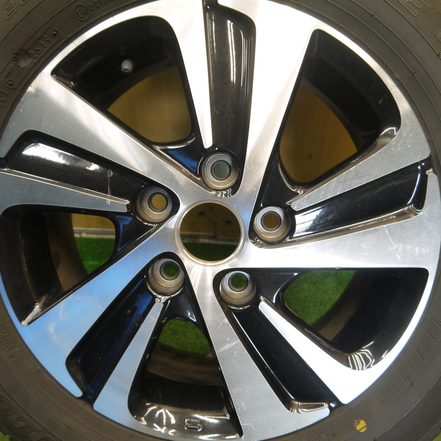 バリ溝！9.5分！1本◎ホンダ フリード 純正 185/65R15 ダンロップ エナセーブ EC300 15インチ PCD114.3/5H◎6062202Hノ