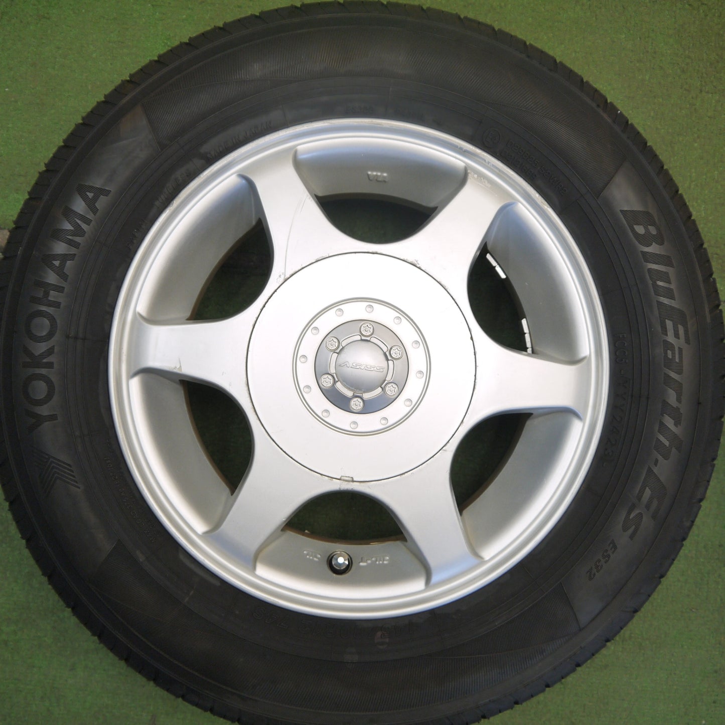バリ溝！23年！9分★145/80R12 ヨコハマ BluEarth-ES RS32 ASISS 社外 アルミ 12インチ PCD100 110 114.3/4H マルチ★6051813Hノ