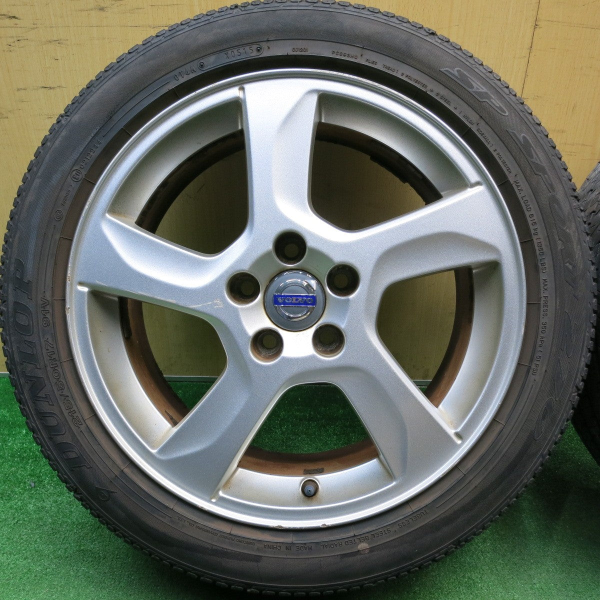 4本価格★ボルボ V60 純正 215/50R17 ダンロップ SPスポーツ 270 17インチ PCD108/5H★6022804HAノ