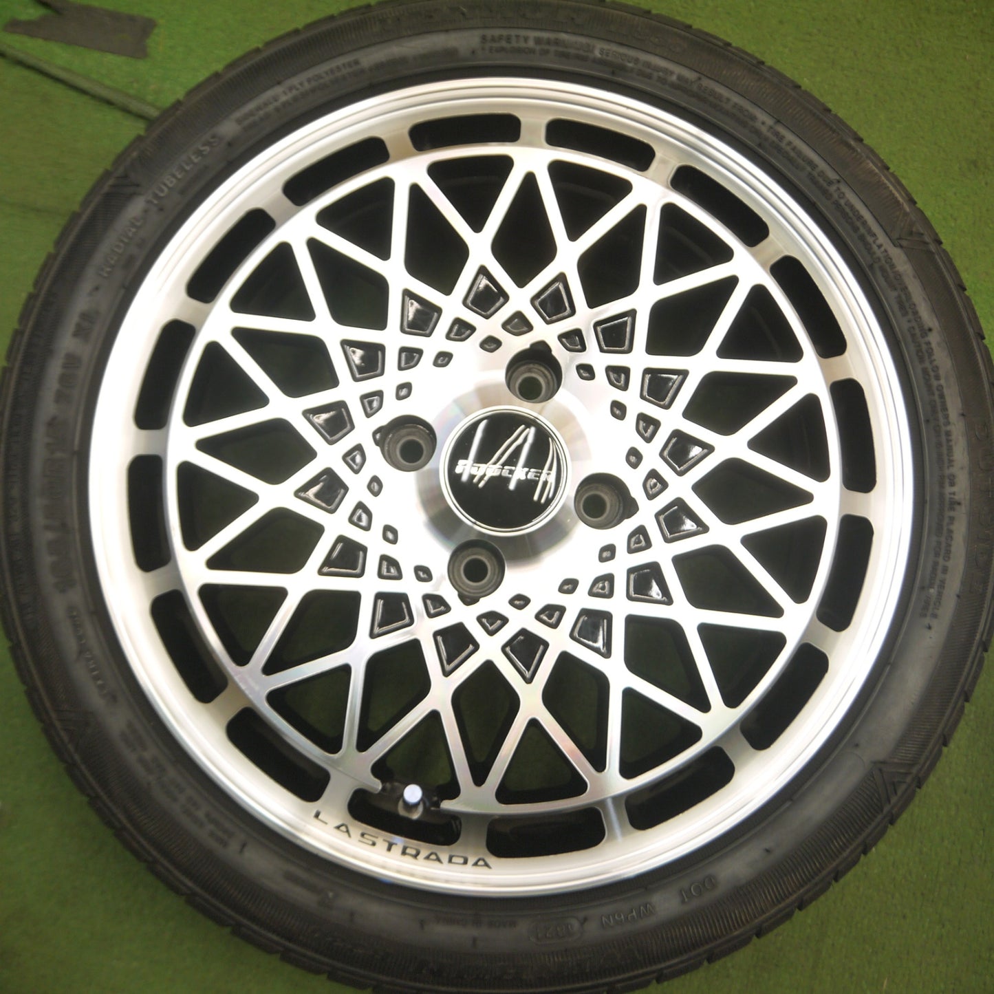 *送料無料* バリ溝！21年！9.5分以上★LA STRADA FOOCKER 165/50R15 ウィンラン R330 ラストラーダ 15インチ PCD100/4H★4060501Hノ