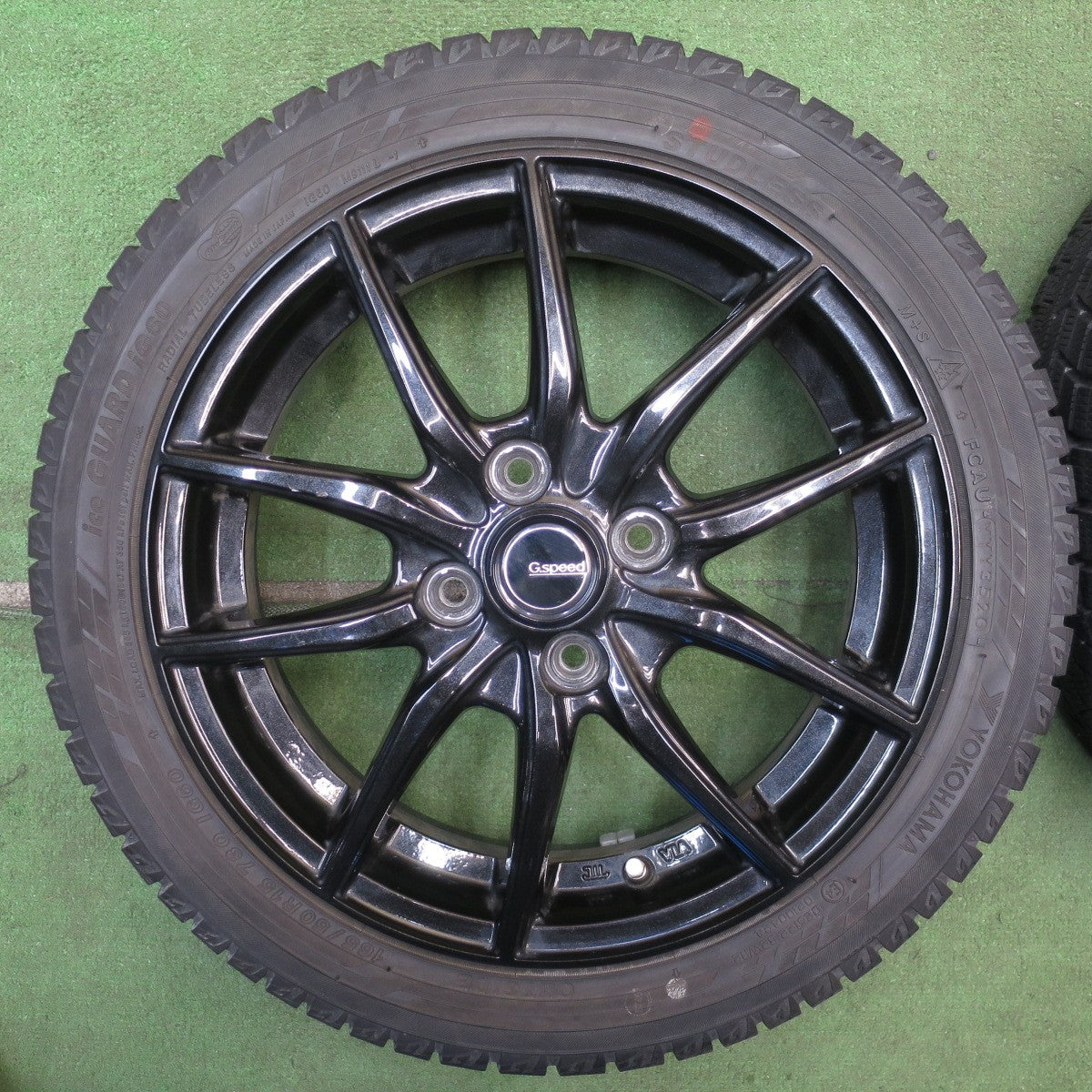 バリ溝！キレイ！9分★スタッドレス 165/50R15 ヨコハマ アイスガード iG60 G.speed Gスピード 15インチ 軽サイズ コペン 等 PCD100/4H★6051803NJス