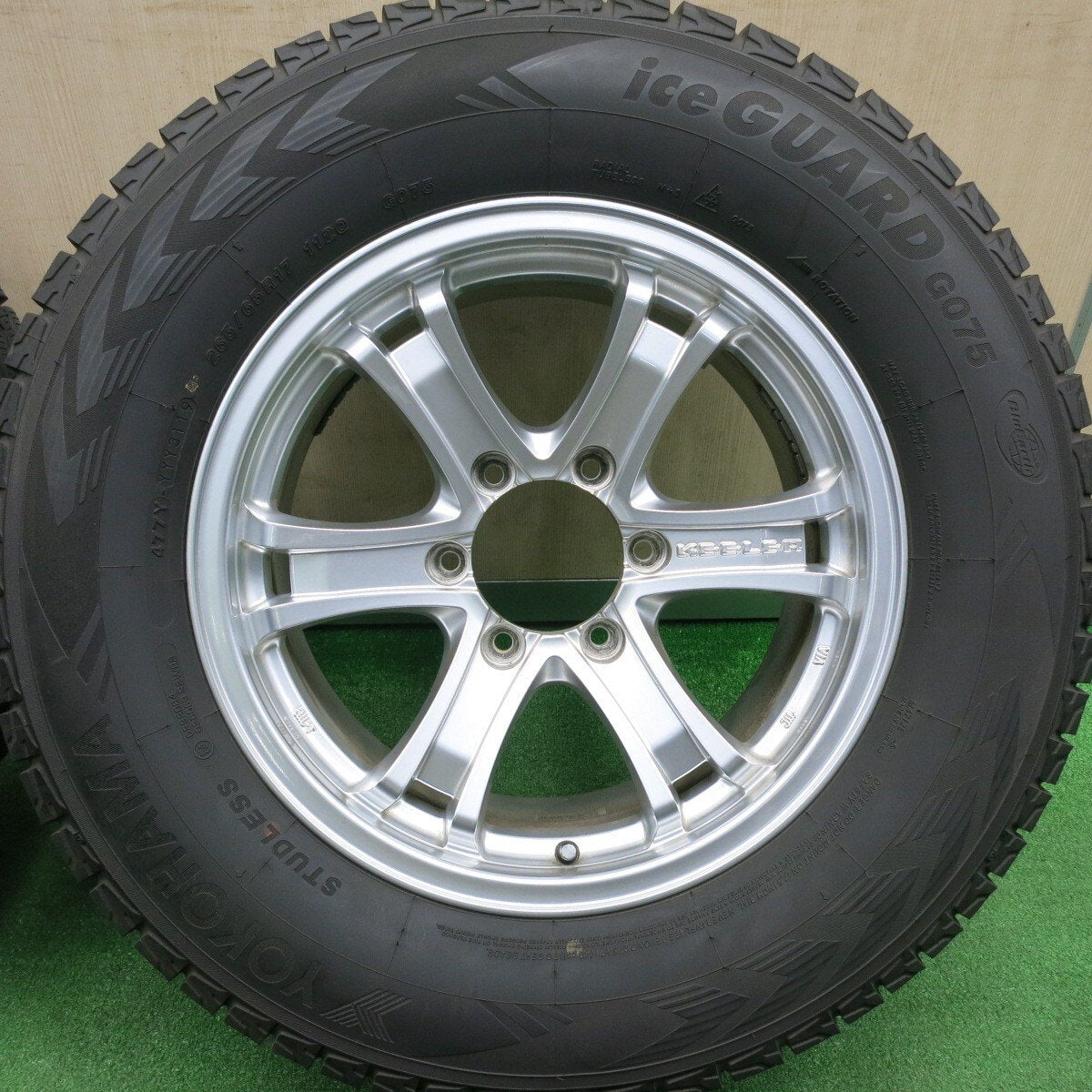 キレイ★スタッドレス KEELER 265/65R17 ヨコハマ アイスガード G075 キーラー 17インチ PCD139.7/6H★4112508TNス