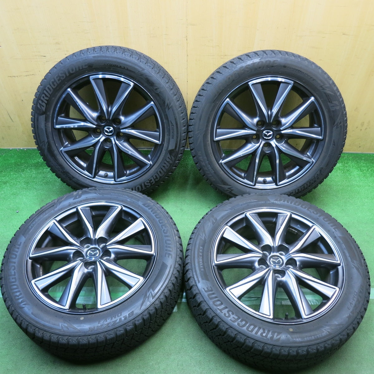 4本価格◎マツダ CX-5 純正 225/55R19 スタッドレス ブリヂストン ブリザック DM-V3 19インチ PCD114.3/5H◎6092407HAス
