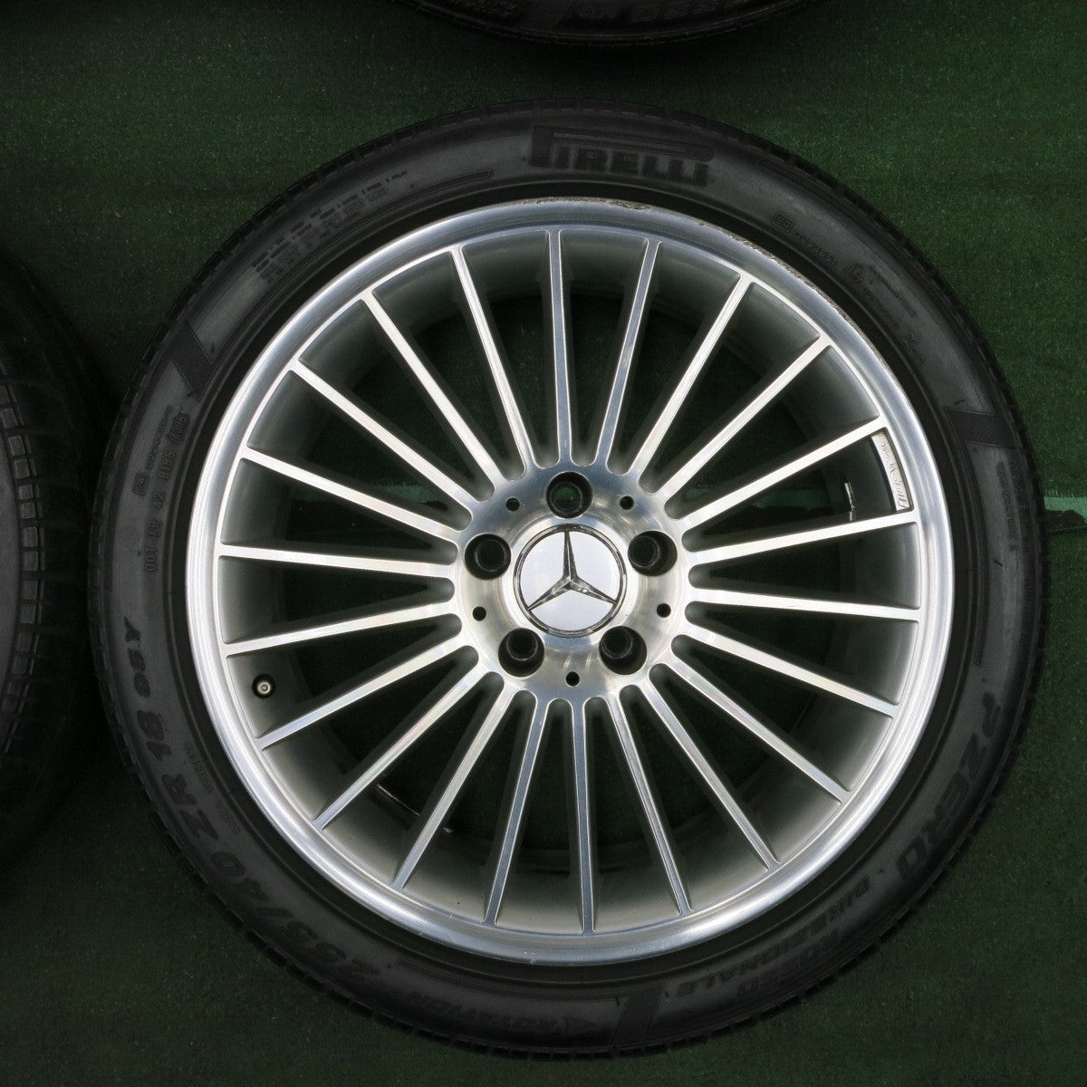 *送料無料* 4本価格★ベンツ SLクラス R230 純正 AMG 255/40R18 285/35R18 ピレリ PZERO ROSSO MO PCD112/5H★4040312TNノ
