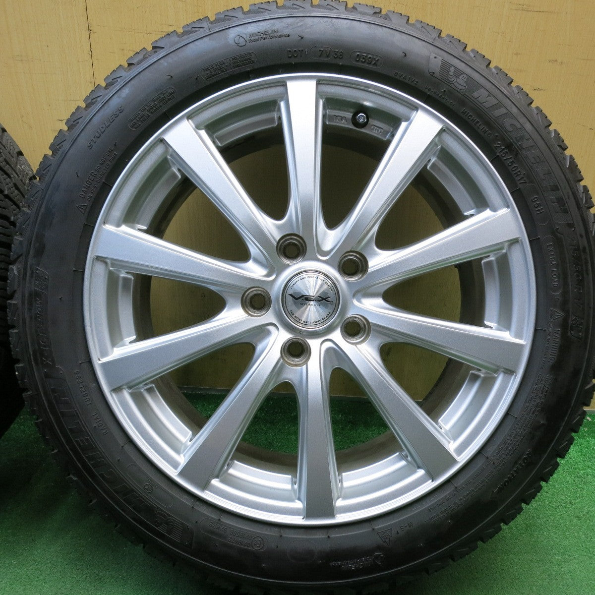 バリ溝！キレイ！9分◎スタッドレス 215/50R17 ミシュラン X-ICE SNOW V.E.X. VEX 社外 アルミ 17インチ PCD114.3/5H◎6091303HAス