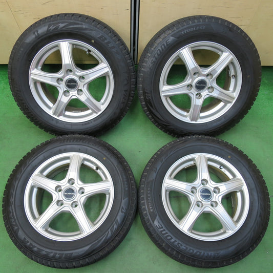 [送料無料] バリ溝！21年！キレイ！8.5分★スタッドレス 195/65R15 ブリヂストン ブリザック VRX2 BALMINUM バルミナ 15インチ PCD114.3/5H★4123015イス